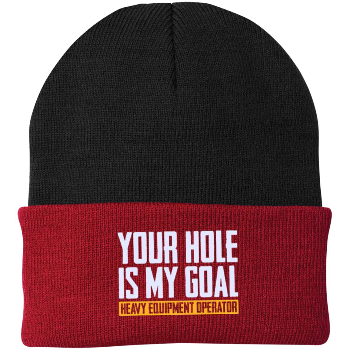 Your Hole Is My Goal - Knit Beanies