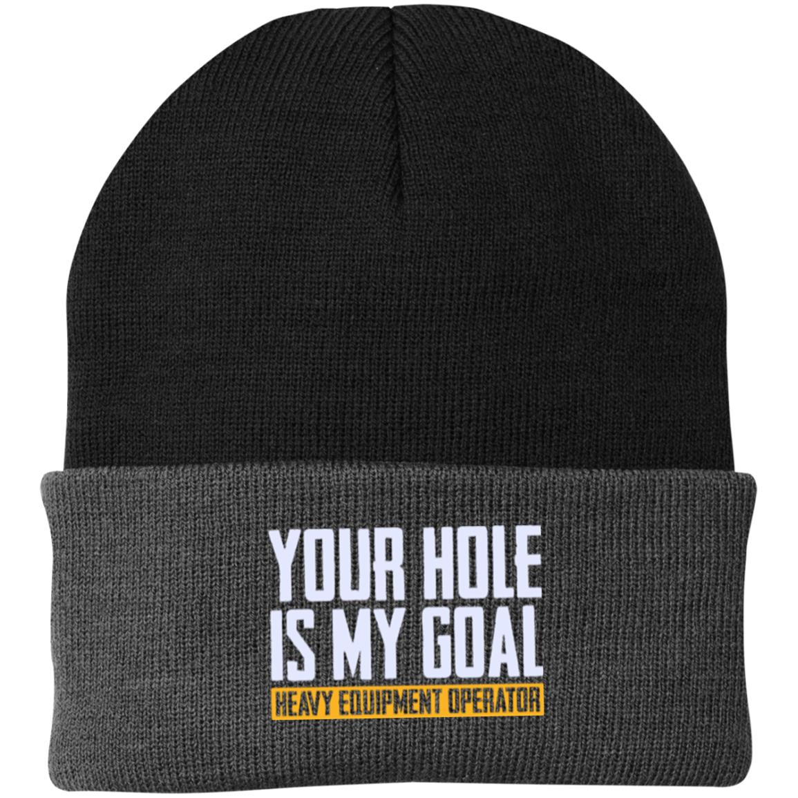 Your Hole Is My Goal - Knit Beanies