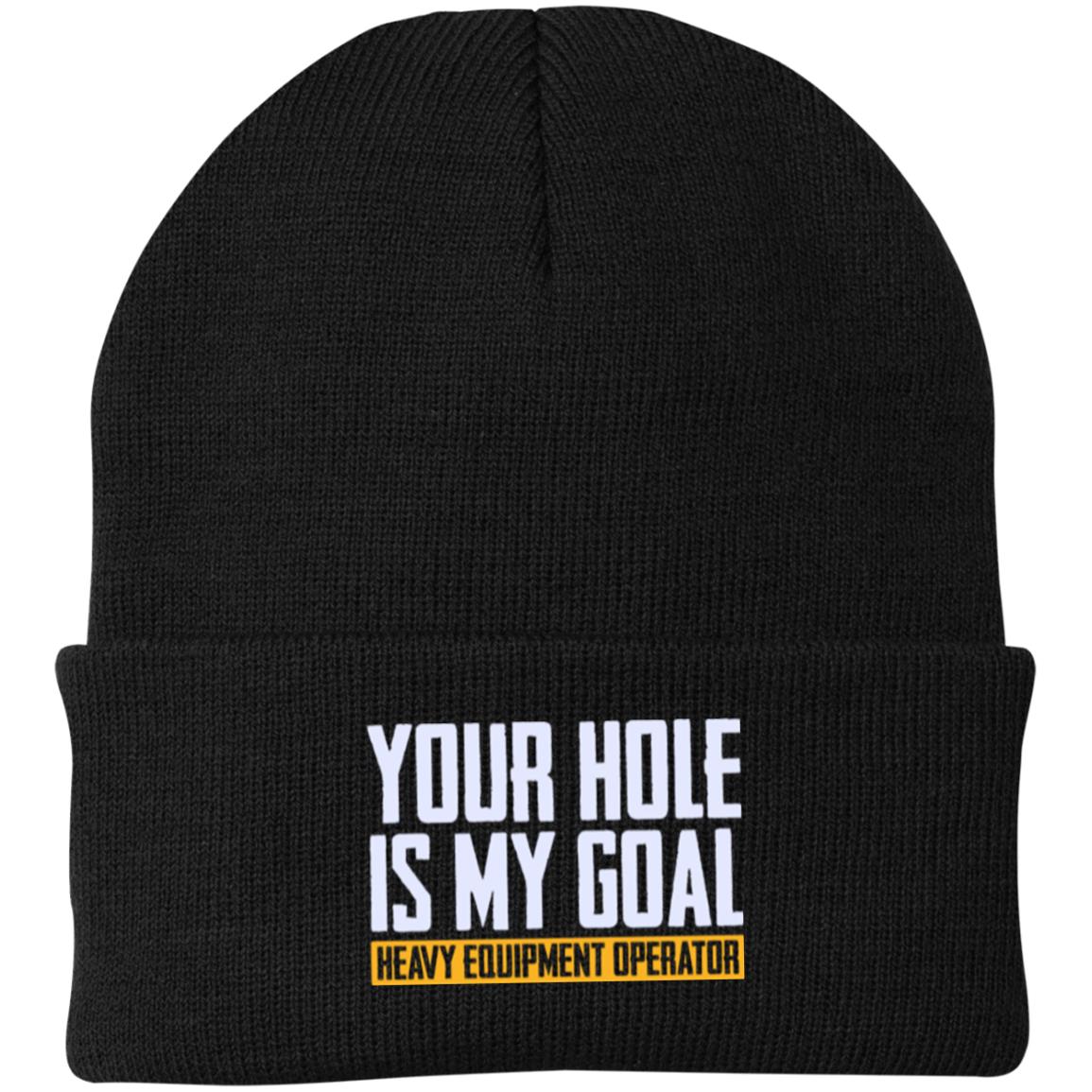 Your Hole Is My Goal - Knit Beanies